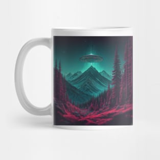 UFO Chronicles Podcast - UFO Glitch Artwork V11 Mug